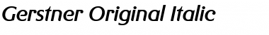 Download Gerstner BQ Italic Font Title Preview