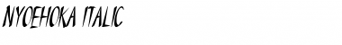 Download NYOEHOKA Italic Font Title Preview