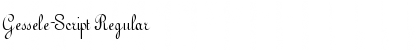 Download Gessele-Script Regular Font Title Preview