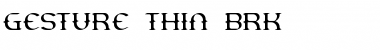 Download Gesture Thin BRK Normal Font Title Preview