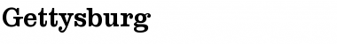 Download Gettysburg Regular Font Title Preview
