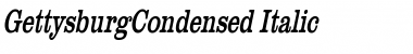 Download GettysburgCondensed Italic Font Title Preview