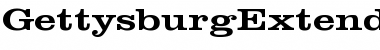 Download GettysburgExtended Regular Font Title Preview