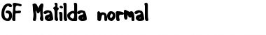 Download GF Matilda normal Normal Font Title Preview