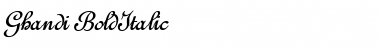 Download Ghandi BoldItalic Font Title Preview