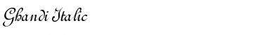 Download Ghandi Italic Font Title Preview