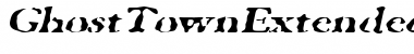 Download GhostTownExtended Italic Font Title Preview