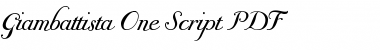 Download Giambattista One Script Font Title Preview
