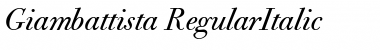 Download Giambattista RegularItalic Font Title Preview