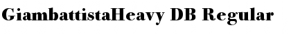 Download GiambattistaHeavy DB Regular Font Title Preview