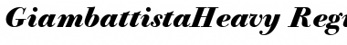 Download GiambattistaHeavy RegularItalic Font Title Preview