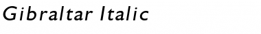 Download Gibraltar Italic Font