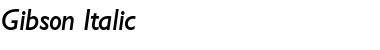 Download Gibson Italic Font Title Preview