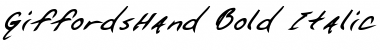 Download GiffordsHand Bold Italic Font Title Preview