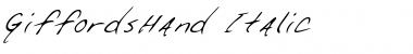 Download GiffordsHand Italic Font Title Preview