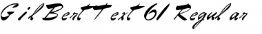 Download GilBertText61 Regular Font Title Preview