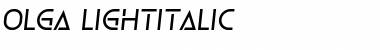 Download Olga Light Italic Font Title Preview