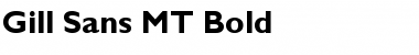 Download Gill Sans MT Bold Font Title Preview