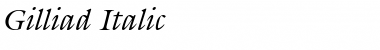 Download Gilliad Italic Font Title Preview