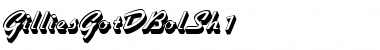 Download GilliesGotDBolSh1 Regular Font Title Preview