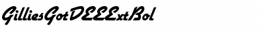 Download GilliesGotDEEExtBol Regular Font Title Preview