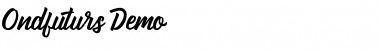 Download Ondfuturs Regular Font Title Preview