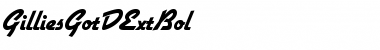 Download GilliesGotDExtBol Regular Font Title Preview