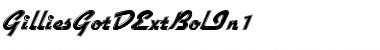 Download GilliesGotDExtBolIn1 Regular Font Title Preview