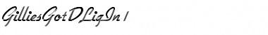 Download GilliesGotDLigIn1 Regular Font Title Preview