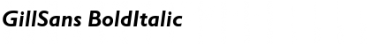 Download GillSans BoldItalic Font Title Preview