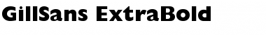 Download GillSans ExtraBold Regular Font Title Preview