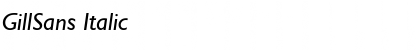 Download GillSans Italic Font Title Preview