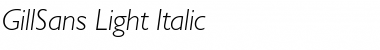Download GillSans Light Italic Font