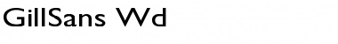 Download GillSans Wd Regular Font Title Preview