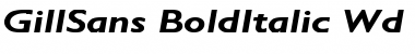 Download GillSans-BoldItalic Wd Regular Font Title Preview
