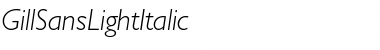 Download GillSansLightItalic Regular Font Title Preview