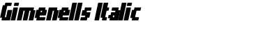 Download Gimenells Italic Font Title Preview