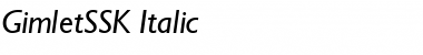 Download GimletSSK Italic Font Title Preview