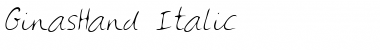 Download GinasHand Italic Font Title Preview