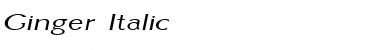 Download Ginger Italic Font Title Preview