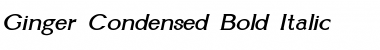 Download Ginger-Condensed Bold Italic Font Title Preview