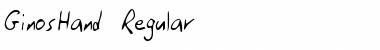 Download GinosHand Regular Font Title Preview