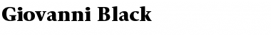 Download Giovanni Black Font