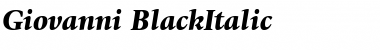 Download Giovanni BlackItalic Font