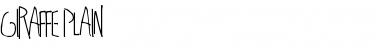 Download Giraffe plain Font Title Preview