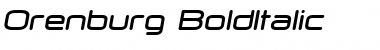 Download Orenburg Bold Italic Font Title Preview