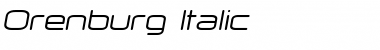 Download Orenburg Italic Font Title Preview