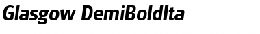 Download Glasgow-DemiBoldIta Regular Font Title Preview