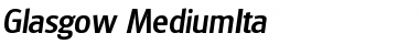 Download Glasgow-MediumIta Regular Font Title Preview