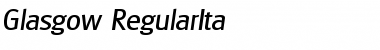 Download Glasgow-RegularIta Regular Font Title Preview